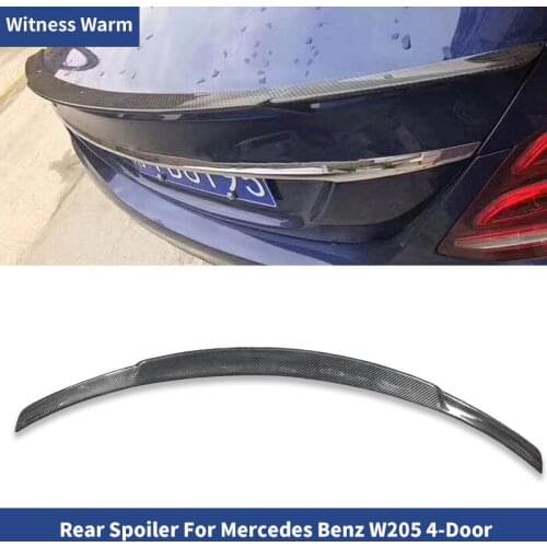 W205 rear spoiler C-Class 4 door Carbon Fiber rear wing For Benz W205 C180 C200 Car body kit