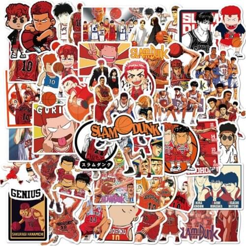 10/30/50Pcs/Set New Anime Slam Dunk Master Graffiti Waterproof Skateboard Travel Suitcase Phone Laptop Luggage Stickers Cute