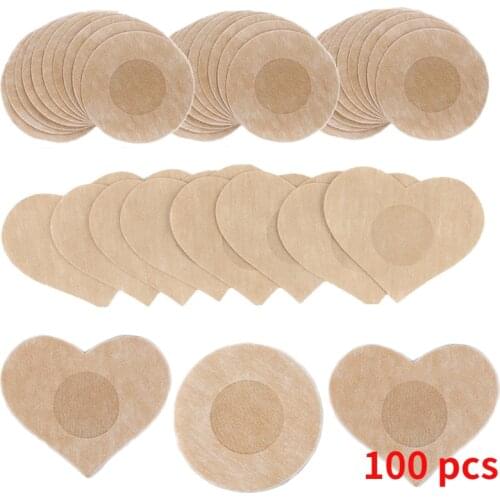 100pcs Womens Invisible Breast Lift Tape Overlays on Bra Nipple Stickers Chest Stickers Adhesivo Bra Nipple Covers Accessories
