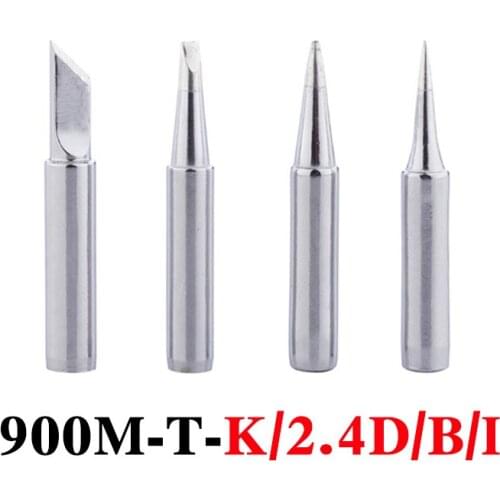 4pcs/lot Lead-free Soldering Iron Tips 900M-T-B 900M-T-2.4D 900M-T-K 900M-T-I Welding Tip For 936 Soldering Station Repair Tools