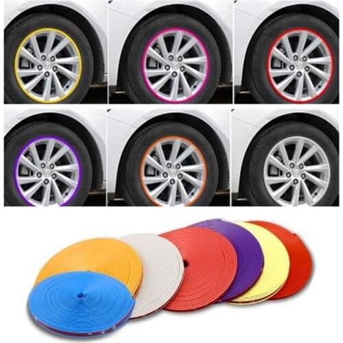 8M/Roll Car Decorative Strip Wheel Edge Rims Protector Tire Protection Mounding Styling Trim Guard Line Ship Auto Accessories