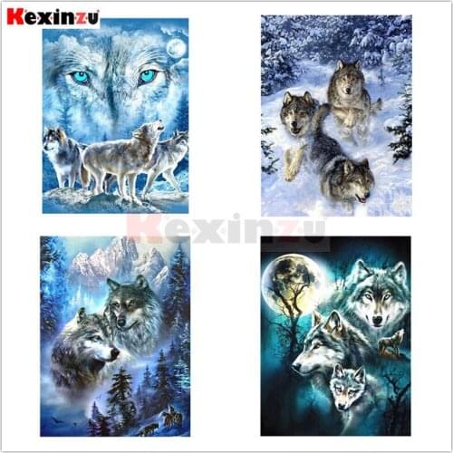 Kexinzu Diamond Mosaic Sale Animal Rhinestones Pictures Diamond Embroidery Diamond Painting Full Square Drill Kit Gift Ke101