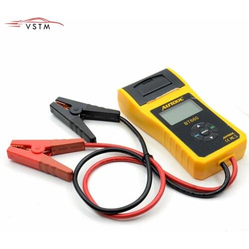 AUTOOL 12V Car Battery Load Tester with printer BT660 Multi language Digital automotive battery tester CCA100-3000