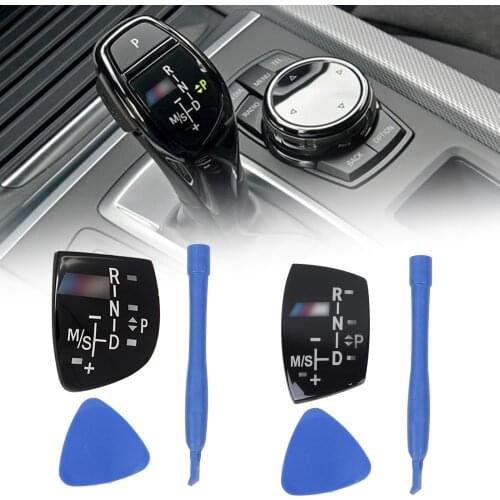 Auto Car Shift Knob Panel Gear Button Cover Emblem M Performance Sticker For BMW X1 X3 X5 X6 M3 M5 F01 F10 F30 F35 F15 F16 F18