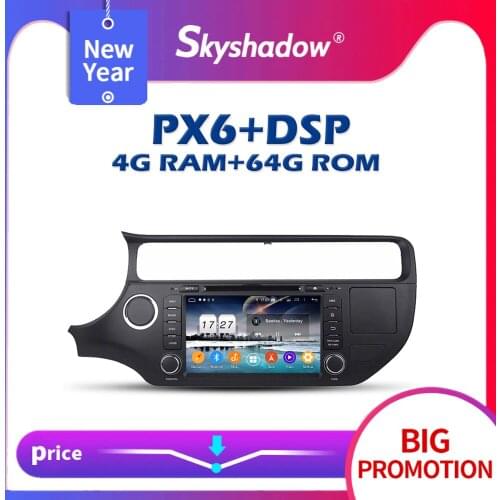 720P PX6 Car DVD Player DSP IPS 2Din Android 10.0 64GB + 4GB AHD Bluetooth Wifi GPS Map RDS Radio For kia K3 RIO 2015 2016 2017