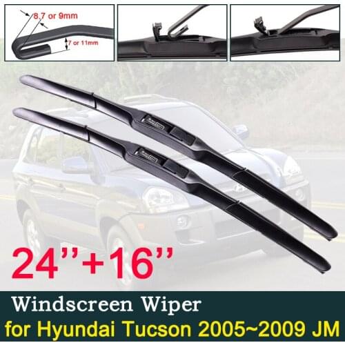 Car Wiper Blade for Hyundai Tucson 2005~2009 JM Front Windscreen Windshield Wipers Car Accessories J Hook Type 2006 2007 2008