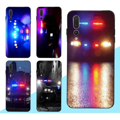 Police Cars Light At Night Case For Huawei P40 P30 Pro P10 P20 Lite Mate 20 10 30 Lite P Smart Z 2019 TPU Cover