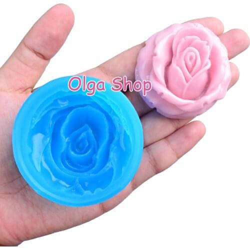 HYL375 47.2mm x 49.7mm Flower Silicone Mold Fondant Cake Decoration Candy Resin Clay Earrings Necklace Craft Soap Candle