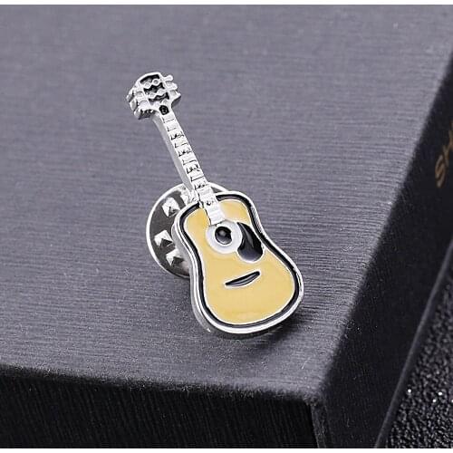 Band Guitar Brooch Badge Sweater Decorative Needle for Mens Woman Denim Jackets Collar Buckle Badge Jewelry Accessories Fashion