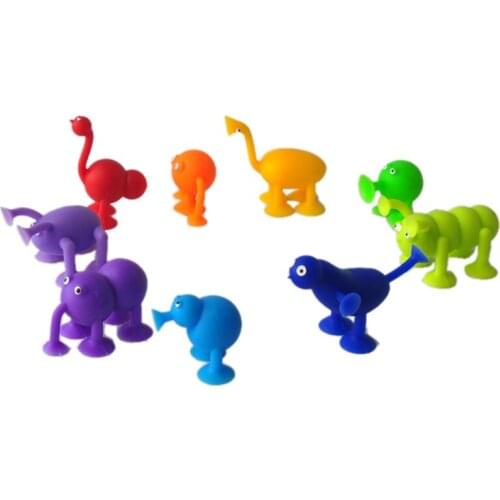 Children DIY Silicone Suction Cup Blocks Educational Assembled Sucker Construction Building Blocks Toy