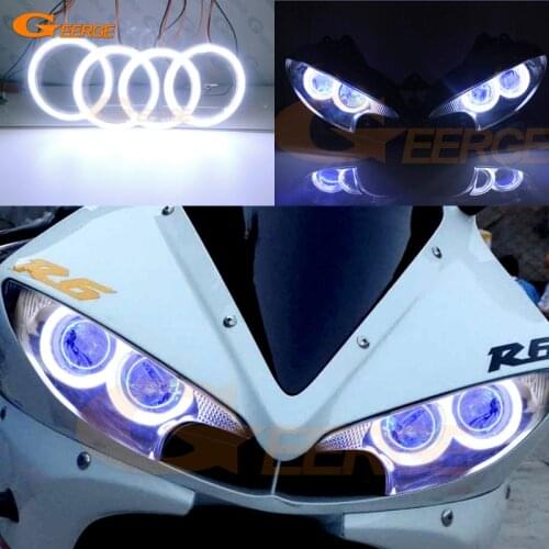 For Yamaha Yzf R6 03 04 05 R6S 06 07 08 09 Excellent Ultra bright COB led angel eyes kit halo rings