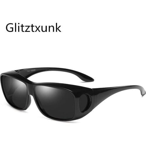 Glitztxunk Polarized Sunglasses Men Vintage Brand Desinger Sports Windproof sand Sun glasses Male Outdoor Goggles Cover UV400