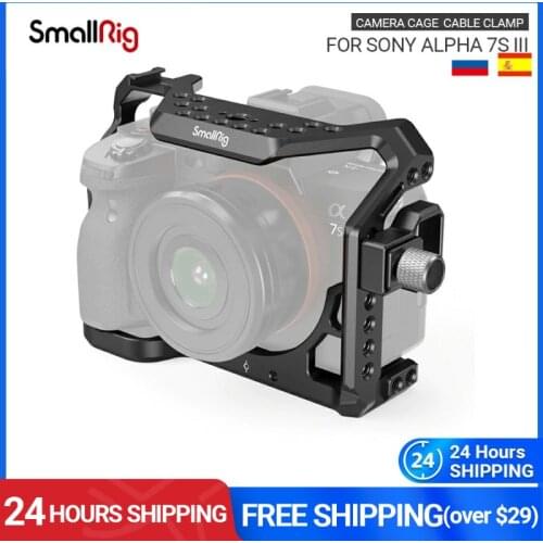 SmallRig a7s3 A7siii Form-fitting Cage For Sony Alpha 7S III Camera A7S3 Camera With Cold Shoe Mount&Nato Rail&Arri Holes-2999