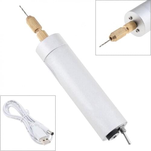 18pcs Mini Electric Hand Drill USB Rotary Tool Set 1.0-3.0mm Twist Drill 1.0-3.0mm Copper Chuck for Engraving Polishing Drilling