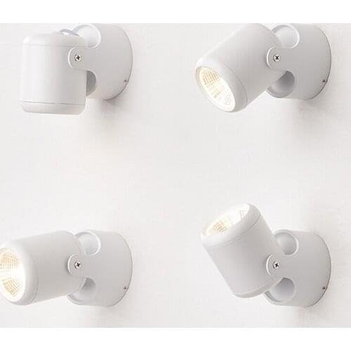 Mini LED Wall Lamp Rotating and Swing Classic black / white style overall design parsimony appears to be agile WJ10