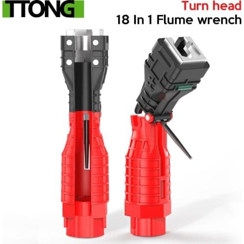 18 In 1 Multifunctional Wrench Spanner Hand Wrench Faucet And Sink Installing Tool Faucet Socket Wrench Kitchen Bathroom Tools