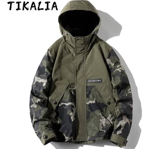 Harajuku Jacket Men Camouflage Hoodie Jacet Spring and Autumn Windbreaker Men Fashion Clothing Military Army Coat Men Outwear