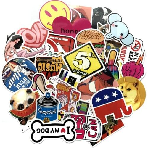 50pcs Random Mixed Sticker for Snowboard Laptop Luggage Car Fridge Car- Styling Vinyl Decal home decor Stickers Pegatinas