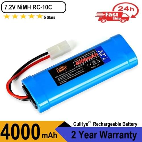 Culhye 7.2V 4000mAh NiMH RC Battery with Tamiya Connector for RC Car RC Truck RC Airplane RC Helicopter RC Boat Traxxas