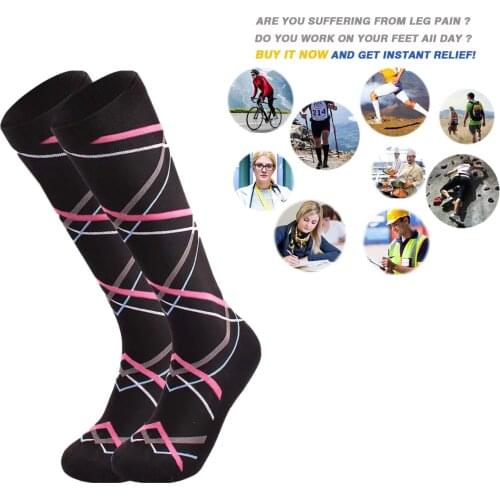 Running Golf Socks Compression Socks Men Women Long Socks Fit For Nurses Shin Splints Flight Travel Socks