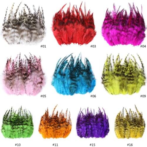 50PCS Natural Rooster/Chicken Feathers DIY Jewelry Making Fly-Tying Accessory Christmas Decoration Dyed Plume For Crafts 10-15CM