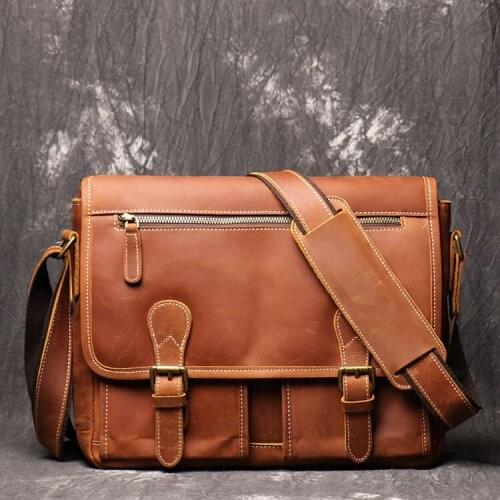 Cow Leather For Men Messenger Bags Mens Briefcases Bag Mens Genuine Leather Briefcase Male Man 12 Inch Laptop Bag