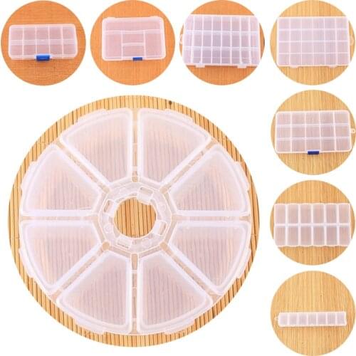 Transparent Plastic Storage Box Diamond Painting Jewelry Necklace Accessories Tool Nail Art Rhinestone Bead Storage Container