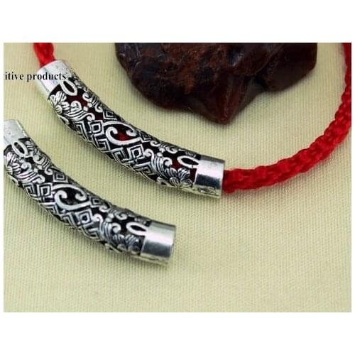 10pcs/lot Tibetan Silver spacer tube Loose Bead Spacer Beads Connectors for DIY Jewelry Making bracelet dg4s