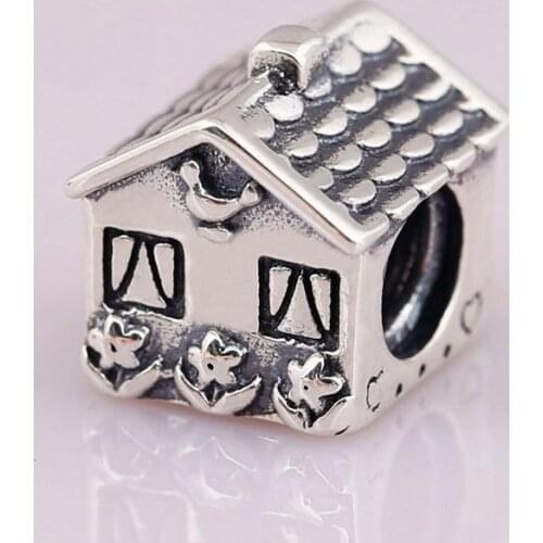 925 Sterling Silver Charms Beads Warm Sweet Home House Charm Fit Original pandora Bracelet For Women DIY Jewelry Making