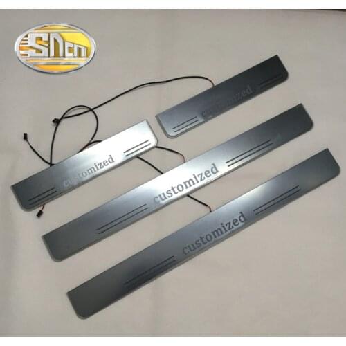 SNCN Customized 4PCS Door Waterproof Dynamic Moving LED Welcome Pedal Car Scuff Plate Pedal Door Sill Pathway Light