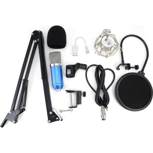 Studio Condenser Microphone Sound Recording Audio Wired Dynamic Vocal Arm Stand For live Radio Broadcasting KTV Karaoke