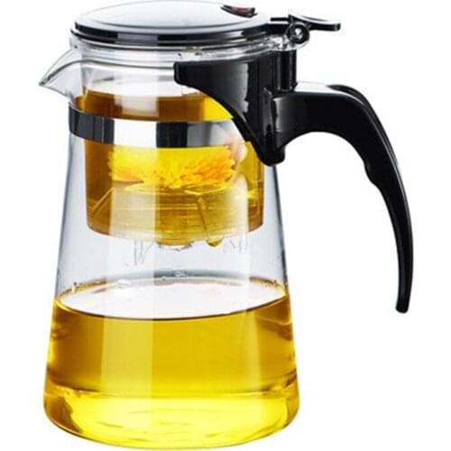 Heat resistant borosilicate glass teapot with tea infuser removable washable tea set tea pot for milk oolong flower puer tea