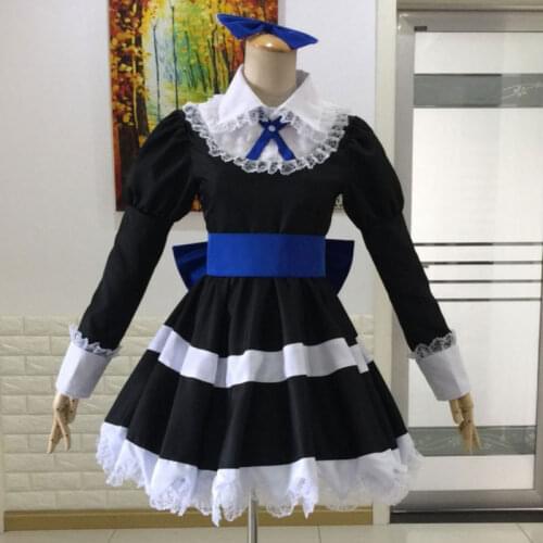 Panty & Stocking with Garterbelt Heroine Anarchy Stocking Black Dress Cosplay Costume