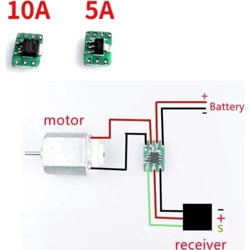 Ultralight Mini Single Way 5a/10a/20 Brushed Esc 1s Lipo Electric Speed Control Battery/receiver/motor One-way Esc F Rc Airplane