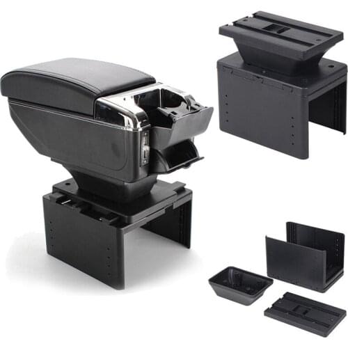 Universal Armrest Box PU Leather Central Container Storage Box Car Styling Accessories Armrest Box