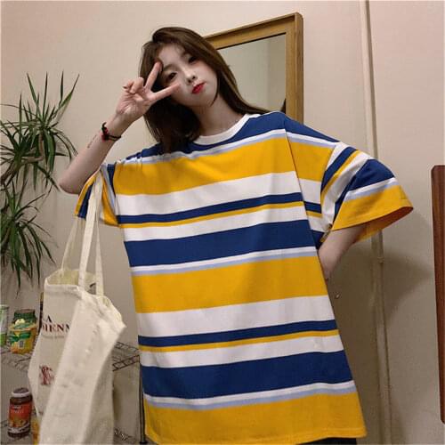 Vumeleal Womens Striped T-shirts