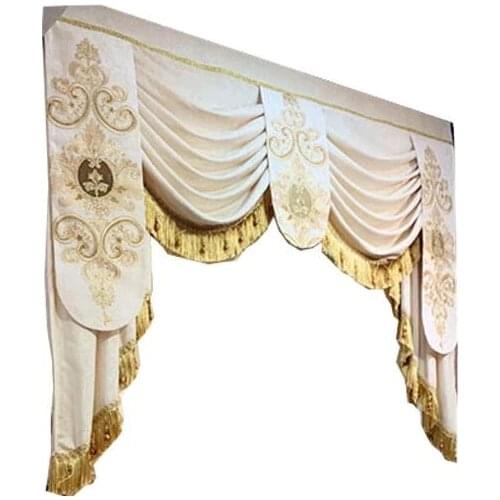 European style Upmarket chenille embroidered Pelmet Retro court spun gold embroidery living room,valance,Additional purchase