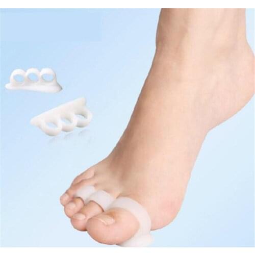 1Set Silicone Toe Separators Bunion Correctors Hallux Valgus Corrector Foot Finger Splitter Thumb Spacer Feet Spreader