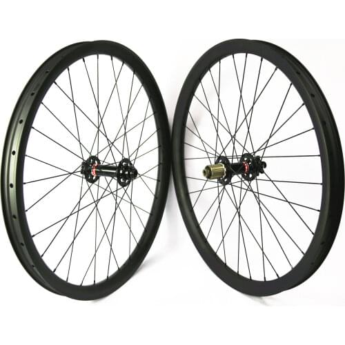 29er MTB carbon wheels 40mm wide Mountain Fat Snow Bike wheelset Novatec hub 177mm 197mm