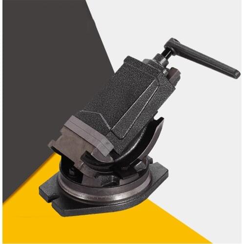 4 inch inclinable Angle solid flat tongs 360-degree rotary precision taper vise precision high quality flat tongs 5 Inch