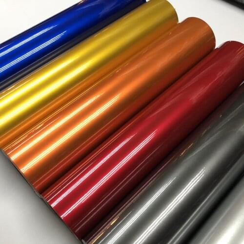 50cm*300/500cm Blue Red Grey Gold Orange Gloss Metallic Vinyl Car Wrap Foil Glossy Candy Pearl Car Sticker Decal Film