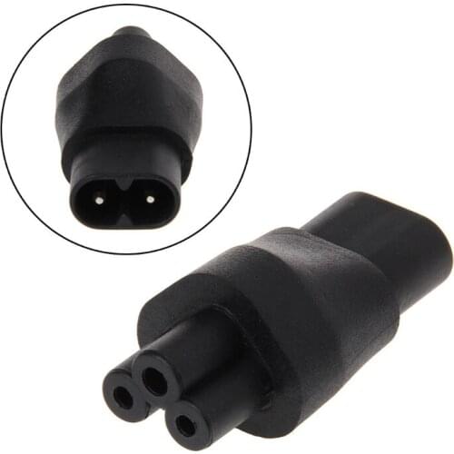 IEC 320 C5 3-Pin Female To C8 2-Pin Male Plug Converter Power Supply Adapter