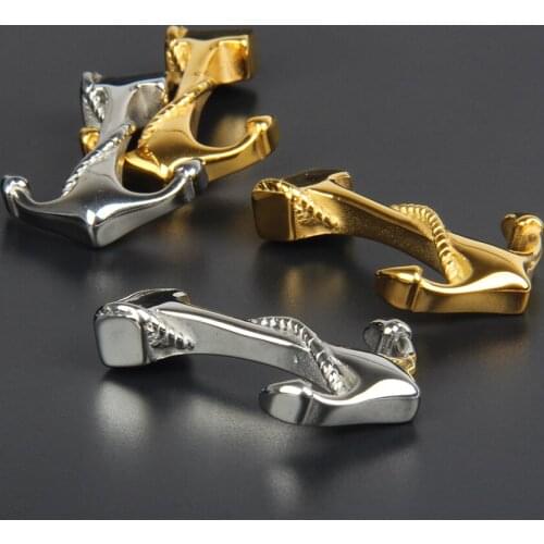 Ailatu New Stainless Steel Anchor Beads for the Genuine Leather Bangles Bracelet Top Quality DIY Making