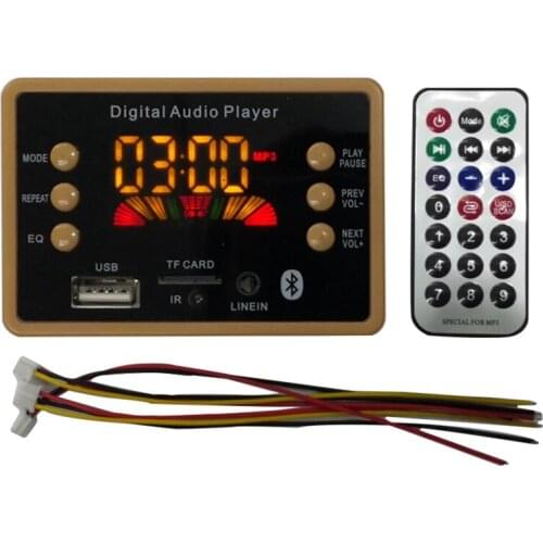 Wireless Bluetooth MP3 Decoder Decoding Board Module 12V USB MP3 Player WMA WAV Support TF Card FM Radio Module for Car