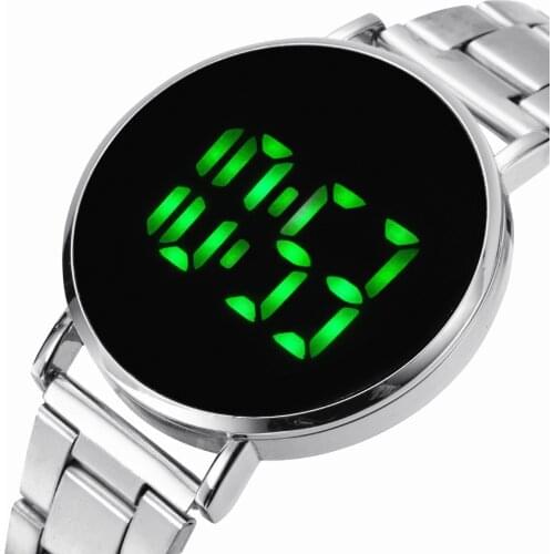 Luxury Men Watch Stainless Steel Alloy Dial Digital Wrist Watches For Women Fashion Rose Gold Electronic Clock Montre Homme 2021