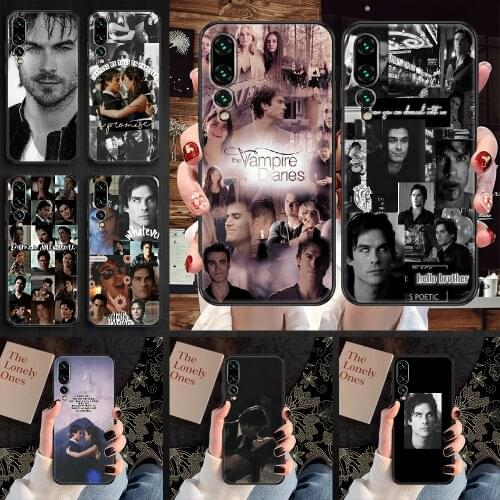 Damon Salvatore The Vampire Diaries Phone case For Huawei P Mate P10 P20 P30 P40 10 20 Smart Z Pro Lite 2019 black soft funda 3D