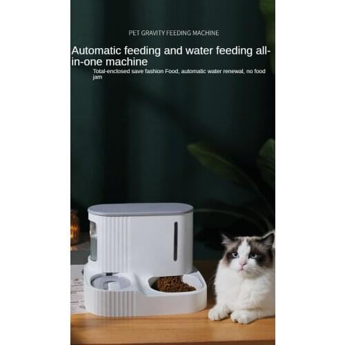 Dog Cat Pet Water Dispenser Automatic Feeding Water Feeder Integrated Cat Bowl Double Bowl Water Dispenser Pet Products