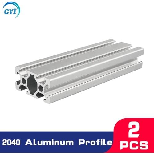2PCS 2040 Aluminum Profile Extrusion European Standard Linear Rail Aluminum Profile 2040 Extrusion 2040 for CNC 3D Printer Parts