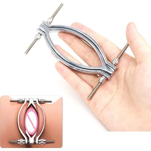EXVOID Metal Labia Clamps Easy Access to Clitoris and Vagina BDSM Sex Toys for Couples Flirting Pussy Clip Spreader Stimulator