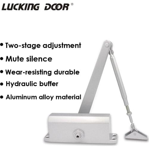 Hydraulic Buffer Automatic Closers Wooden Door Fire-proof Door Closer 45-85kg Adjustable Closing/Latching Speed Easy Install